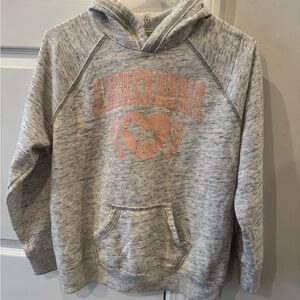 Abercrombie Kids Gray Hoodie with Pink Logo